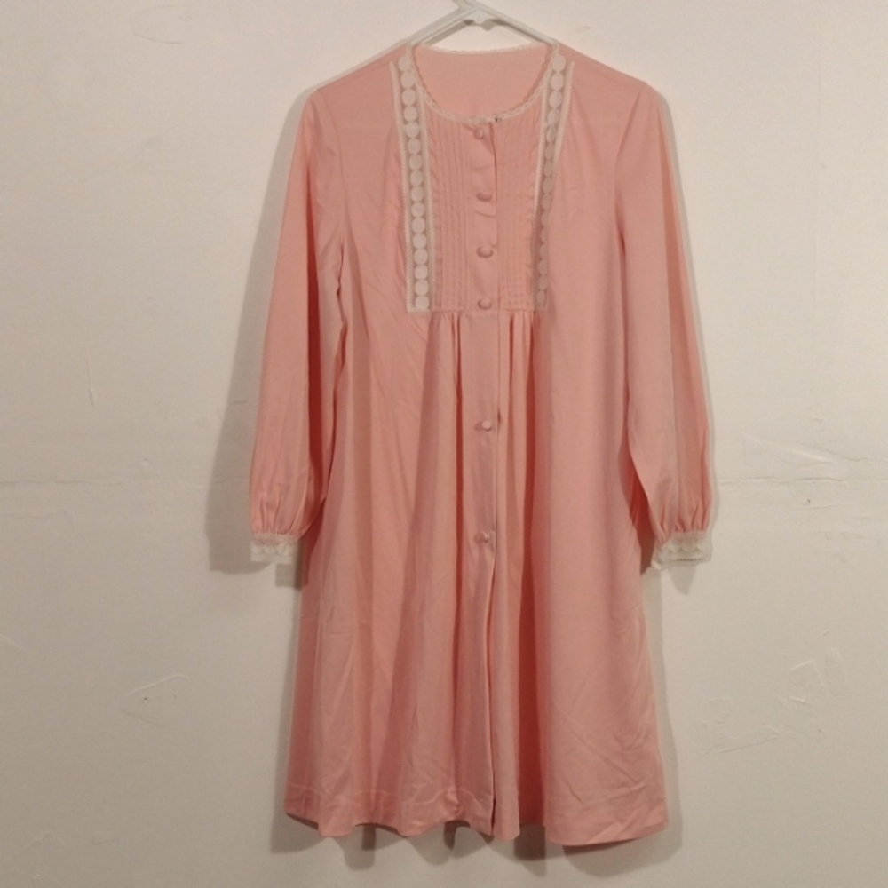 VTG Gaymode Pink Nylon Robe - L